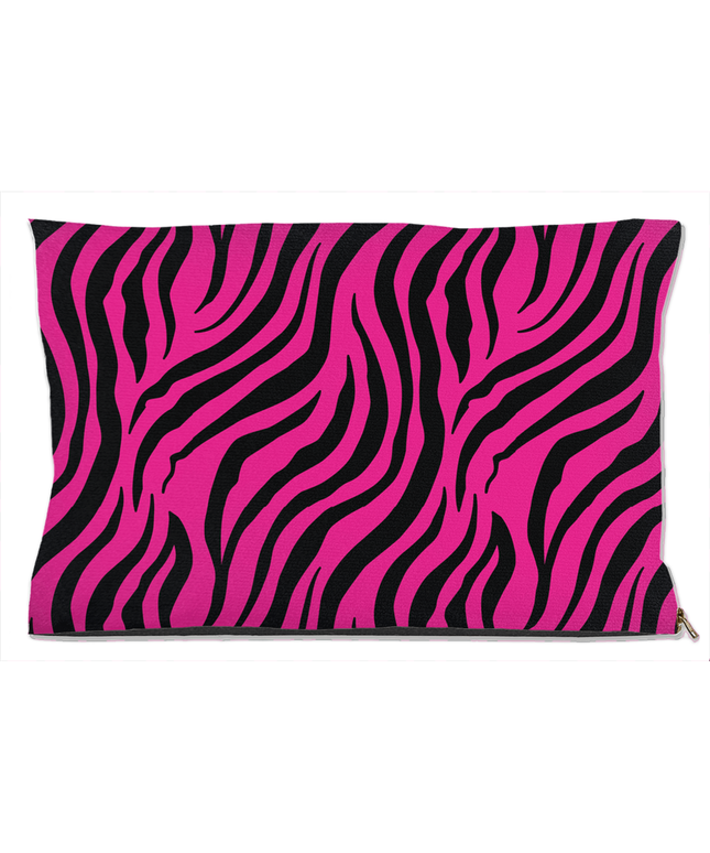 Zebra Pink Dog Bed-0