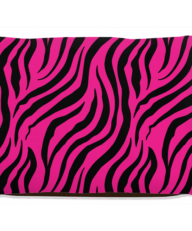 Zebra Pink Dog Bed-3