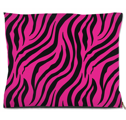 Zebra Pink Dog Bed-4