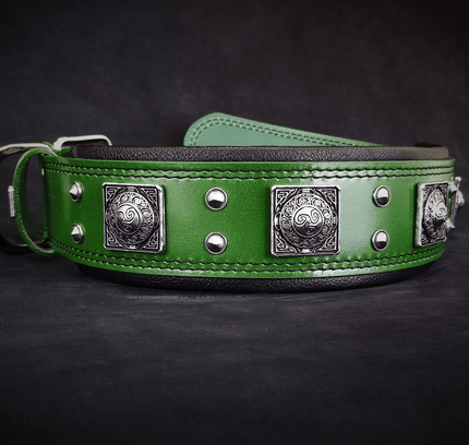 The "Eros" collar 2.5 inch wide Green
