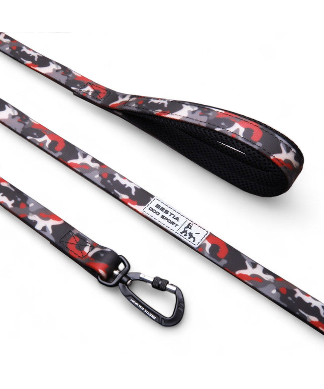 Bestia Dog Sport Tactical Leash Red Camo-0