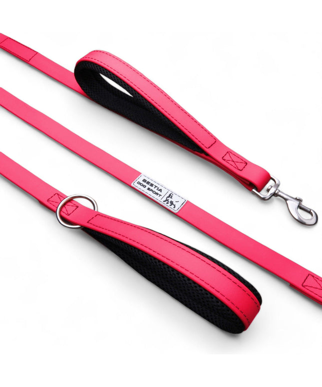 BESTIA DOG SPORT dual handle leash neon pink-0