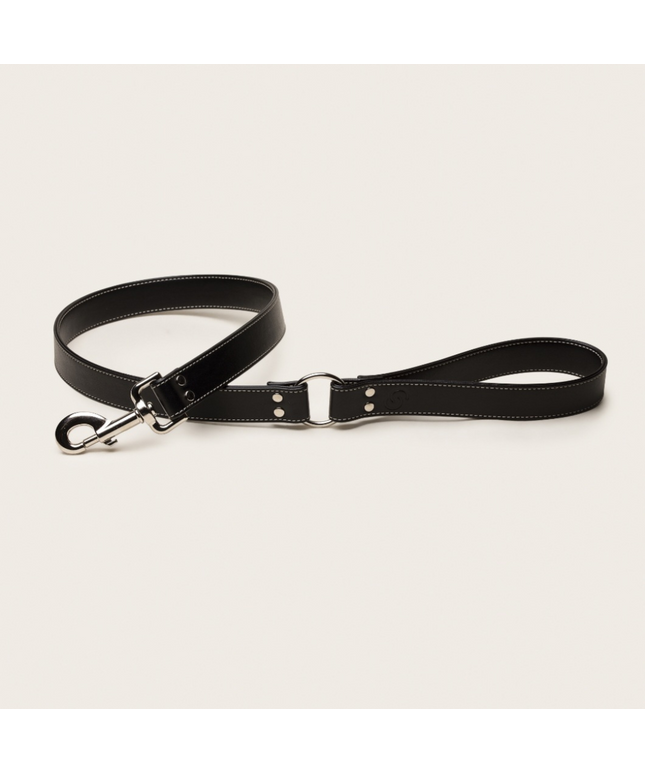 Black apple leather lead-0