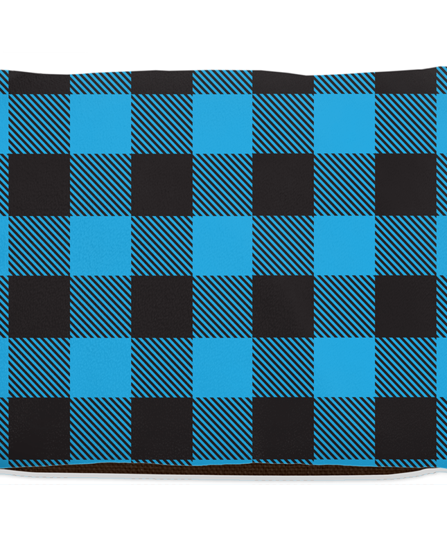 Buffalo Plaid Blue Dog Bed-5