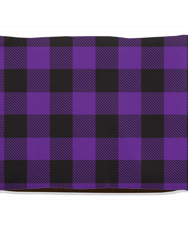 Buffalo Plaid Purple Dog Bed-3