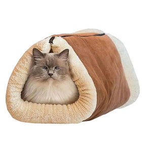 Foldable Snooze Tunnel Mat For Cats And Dogs Comfortable Pet Bed Warm Blanket Kennel Crate Cage House Pets Supplies Winter