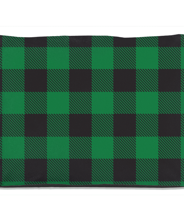 Buffalo Plaid Green Dog Bed-2
