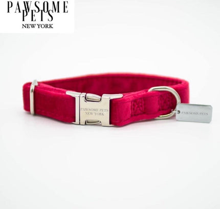 SMALL SIZE DOG & CAT COLLAR - RED VELVET-0