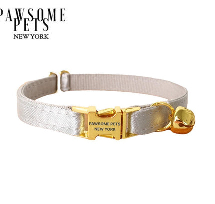 SMALL SIZE DOG & CAT COLLAR - SILVER-0