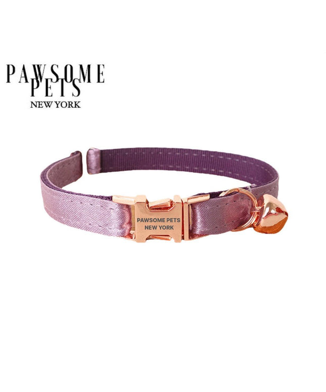 SMALL SIZE DOG & CAT COLLAR - SILVER PURPLE-0