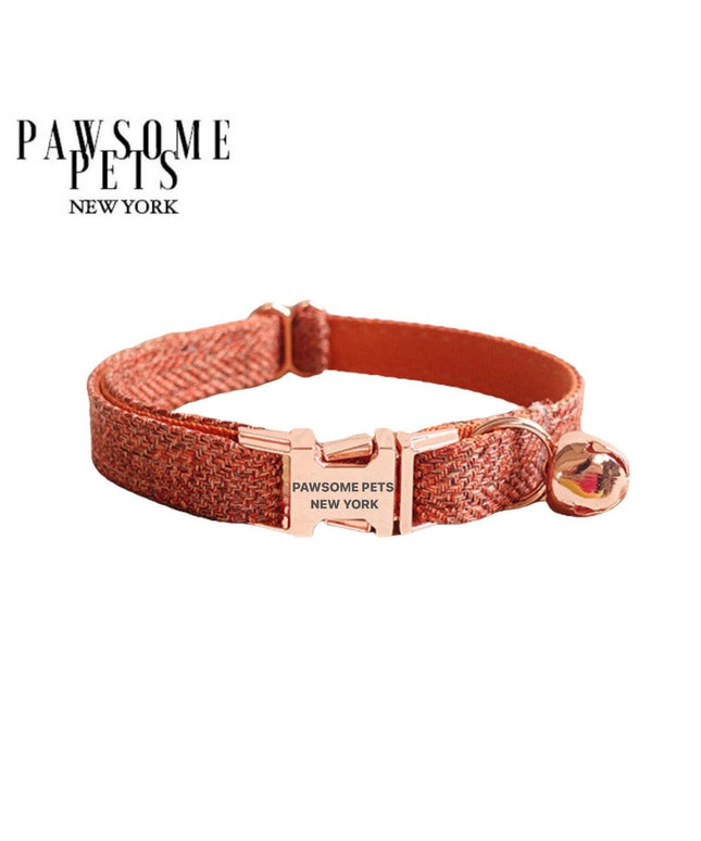 SMALL SIZE DOG & CAT COLLAR - DARK ORANGE-0