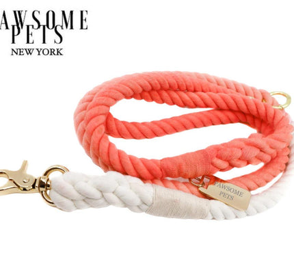 ROPE LEASH - CORAL CRUSH-0