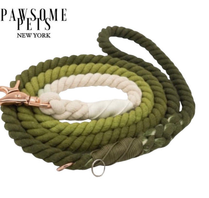 ROPE LEASH - OMBRE OLIVE-0
