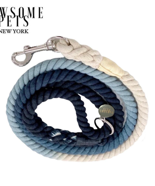 ROPE LEASH - OMBRE DARK BLUE-0