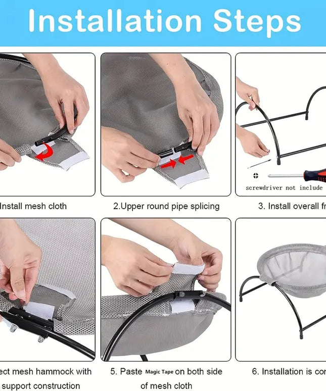 Cozy Cat Hammock Bed | Elevated Design, Breathable Mesh, Easy-Clean, Supports 15lbs-1