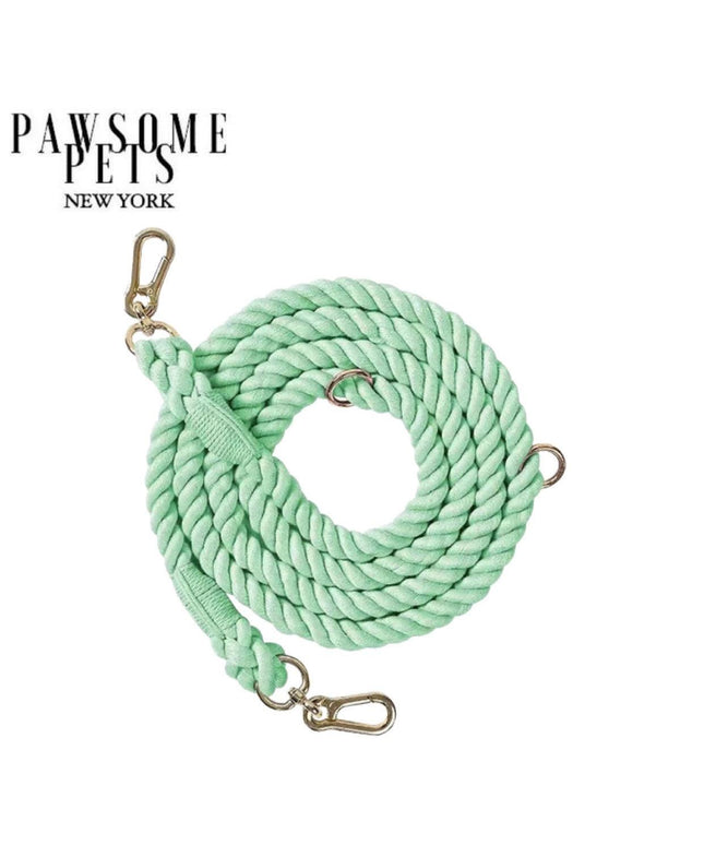 HANDS FREE DOG ROPE LEASH - MINT GREEN-0