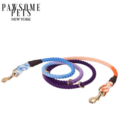 HANDS FREE DOG ROPE LEASH - OCEANSIDE RAINBOW-0