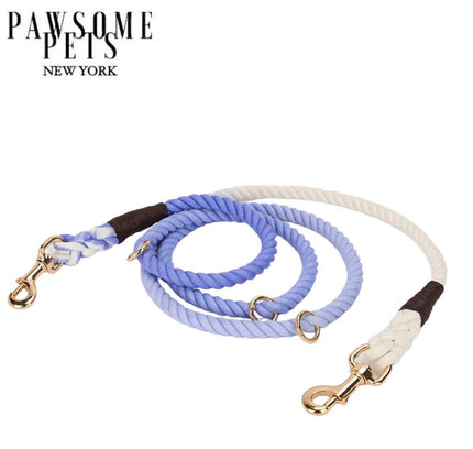 HANDS FREE DOG ROPE LEASH - OMBRE LIGHT PURPLE-0