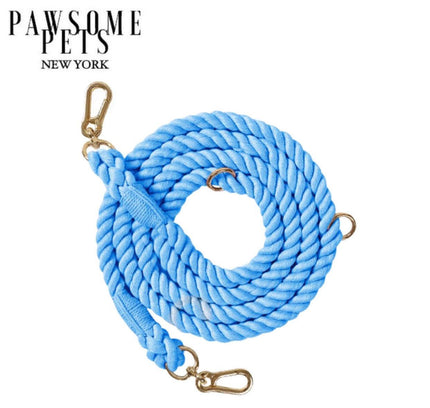HANDS FREE DOG ROPE LEASH - SKY BLUE-0