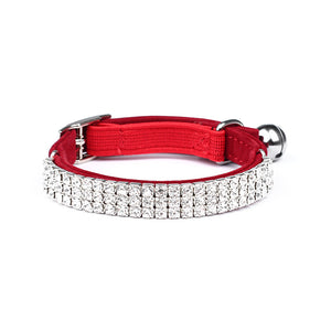 Pet Supplies Rhinestone Suede Cat Collar
