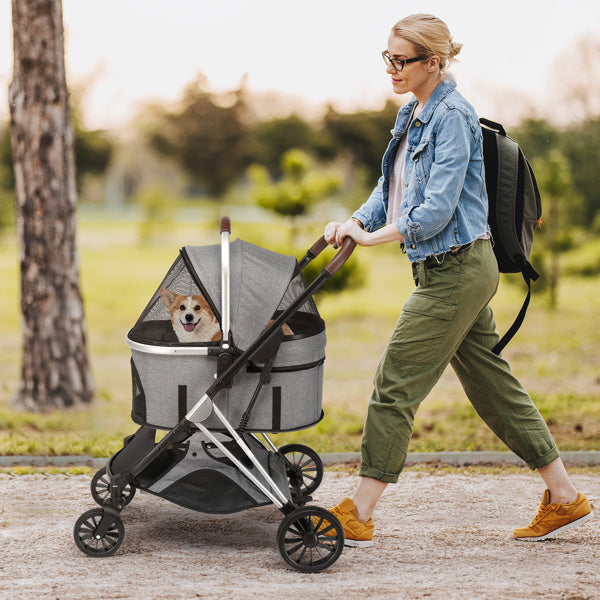 3 in 1 Pet Stroller. Designed for convenience, safety, and style, it's the perfect gift for your beloved furry companions-4
