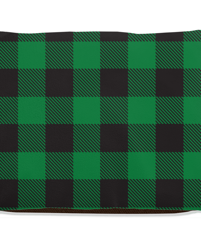 Buffalo Plaid Green Dog Bed-5