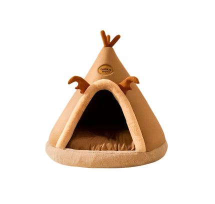 Cartoon Reindeer Pet Tent Dog Cat House-0