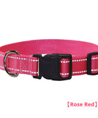 Collar Reflective Rose Red