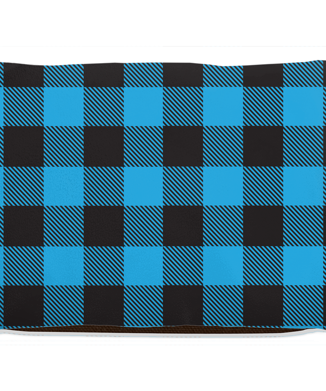 Buffalo Plaid Blue Dog Bed-3