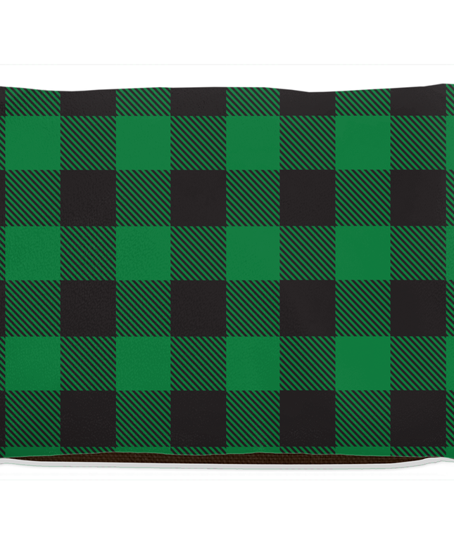 Buffalo Plaid Green Dog Bed-3