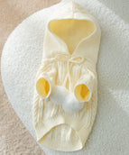 Beige Hooded Fur Ball