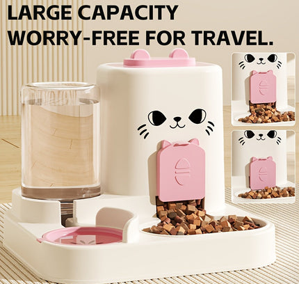 Automatic Cat Feeder and Water Dispenser Set