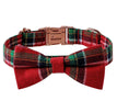 Red plaid bow / S