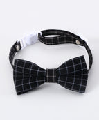 New Black Plaid Bow