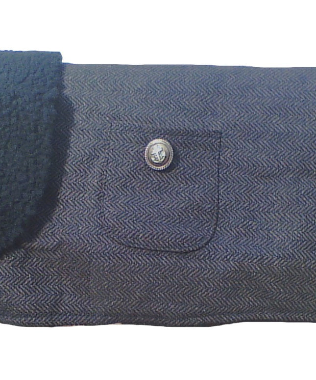 PA Brown Herringbone Dog Coat-4