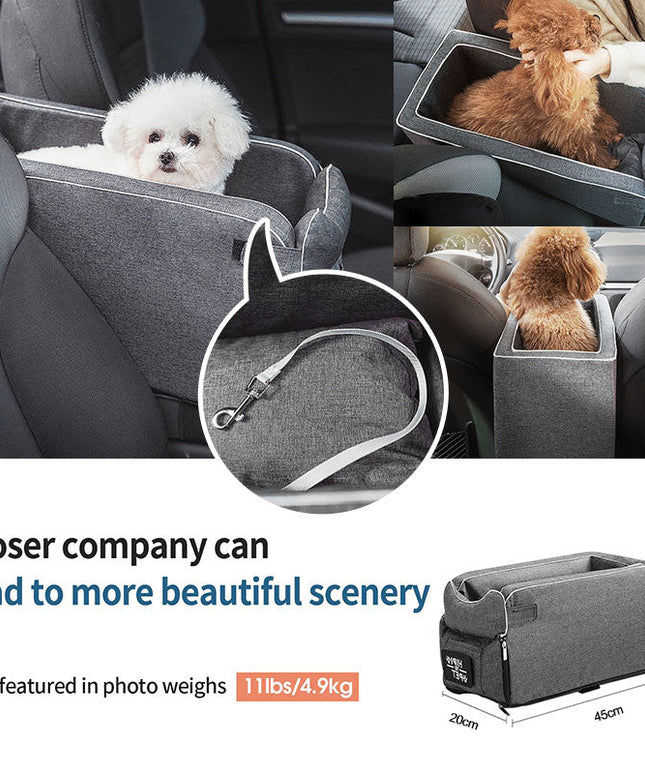 Portable Cat Dog Bed Travel Central Control Car Safety Pet Seat Transport Dog Carrier Protector For Small Dog Chihuahua Teddy-3