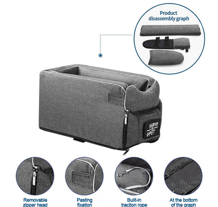 Portable Cat Dog Bed Travel Central Control Car Safety Pet Seat Transport Dog Carrier Protector For Small Dog Chihuahua Teddy-4