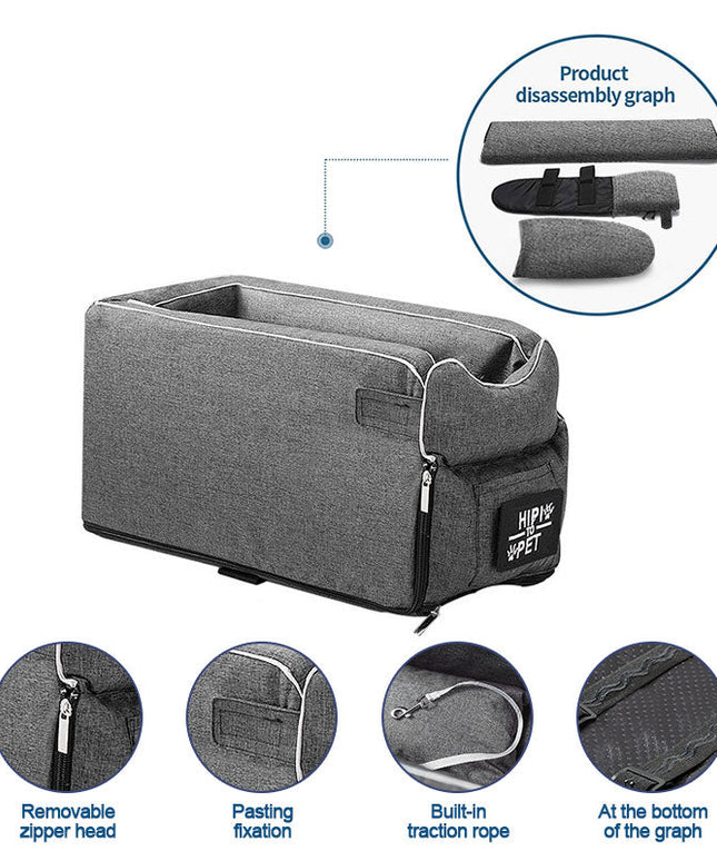 Portable Cat Dog Bed Travel Central Control Car Safety Pet Seat Transport Dog Carrier Protector For Small Dog Chihuahua Teddy-4