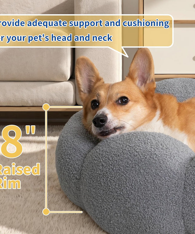 The "Cuddle Flower" Calming Bed (Donut Design & Washable)