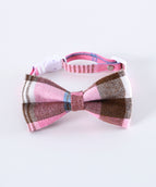Denim Pink Plaid Bow