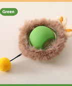 Plush Cat Ball Green