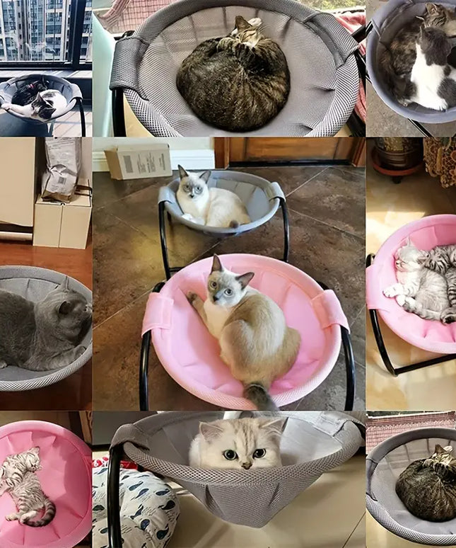 Cozy Cat Hammock Bed | Elevated Design, Breathable Mesh, Easy-Clean, Supports 15lbs-3