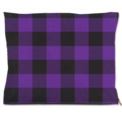 Buffalo Plaid Purple Dog Bed-4