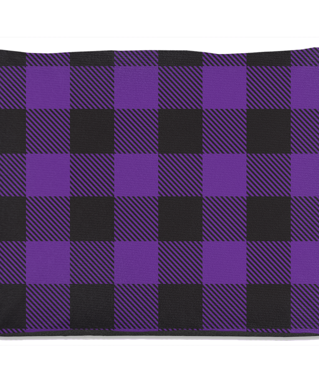 Buffalo Plaid Purple Dog Bed-4