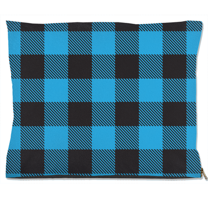 Buffalo Plaid Blue Dog Bed-4