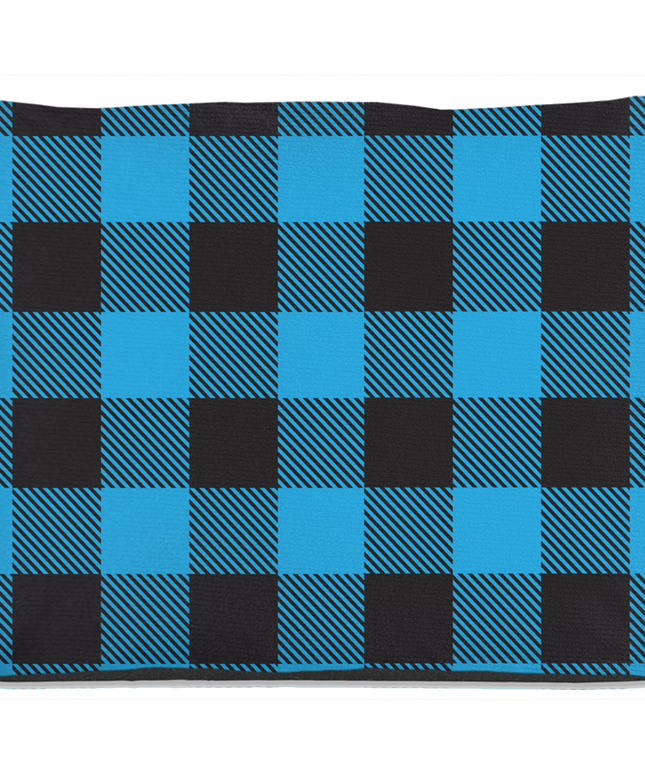 Buffalo Plaid Blue Dog Bed-4