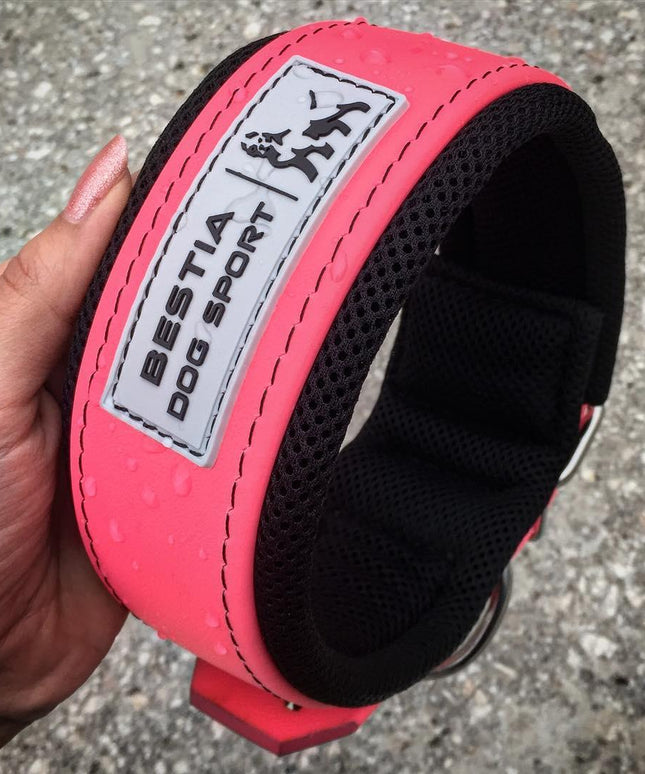 BESTIA DOG SPORT COLLAR NEON PINK-2
