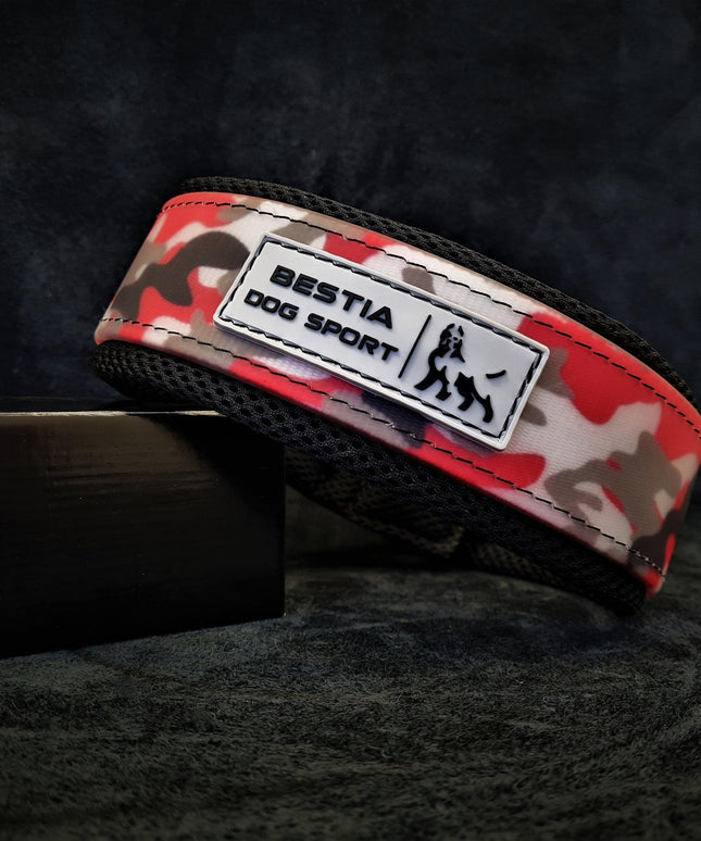BESTIA DOG SPORT COLLAR RED CAMO-1