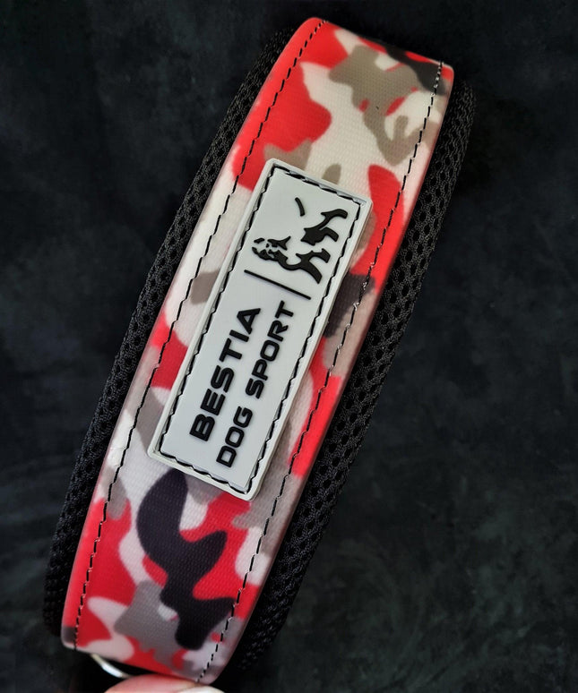 BESTIA DOG SPORT COLLAR RED CAMO-2