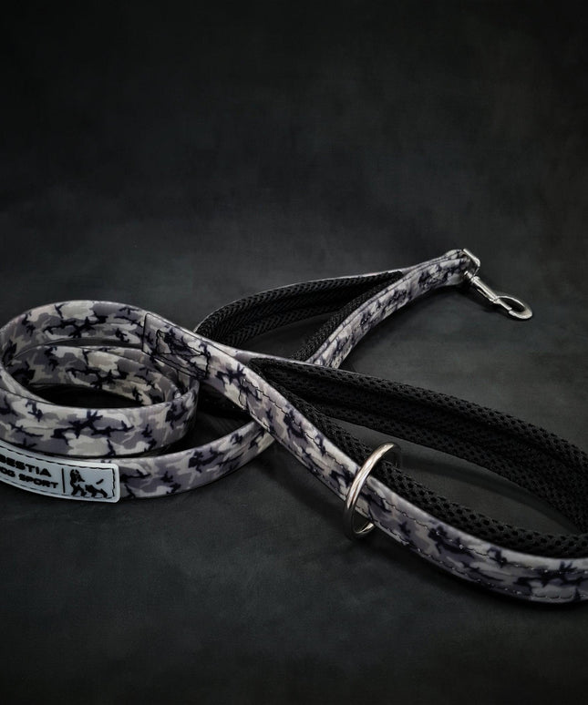 BESTIA DOG SPORT dual handle leash grey camo-1
